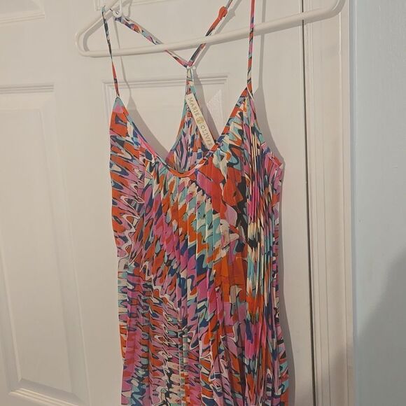 Marie Oliver Red and Pink Pleated Camisole - Picture 3 of 4